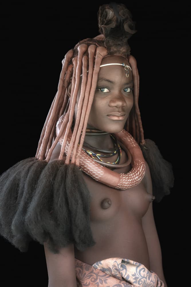 Himba Woman Portrait by Tori E Bohn — canvas wall art