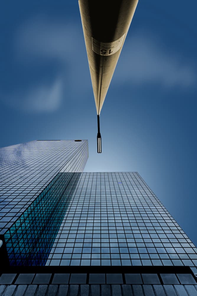 Upward Glass Skyscrapers by Wilma Wijers Smeets — canvas wall art