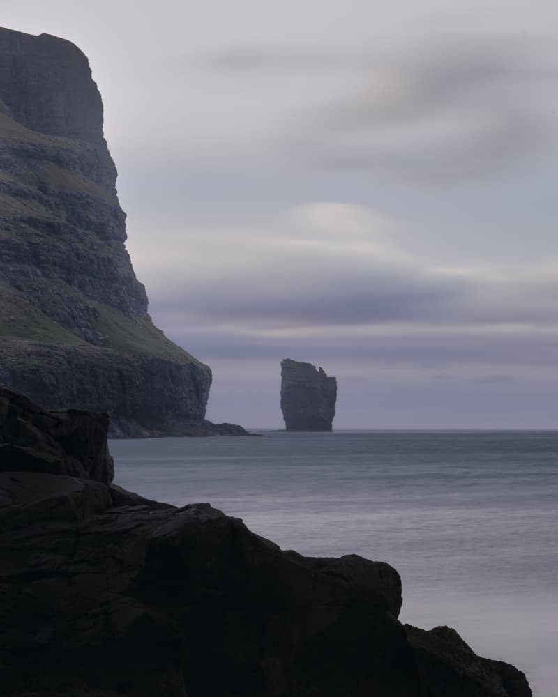 Drangarnir Sea Stack by Hamed Bank — canvas wall art