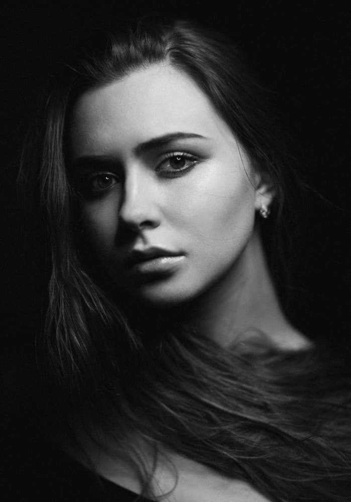 Intense Female Gaze by Artem Vasilenko — canvas wall art