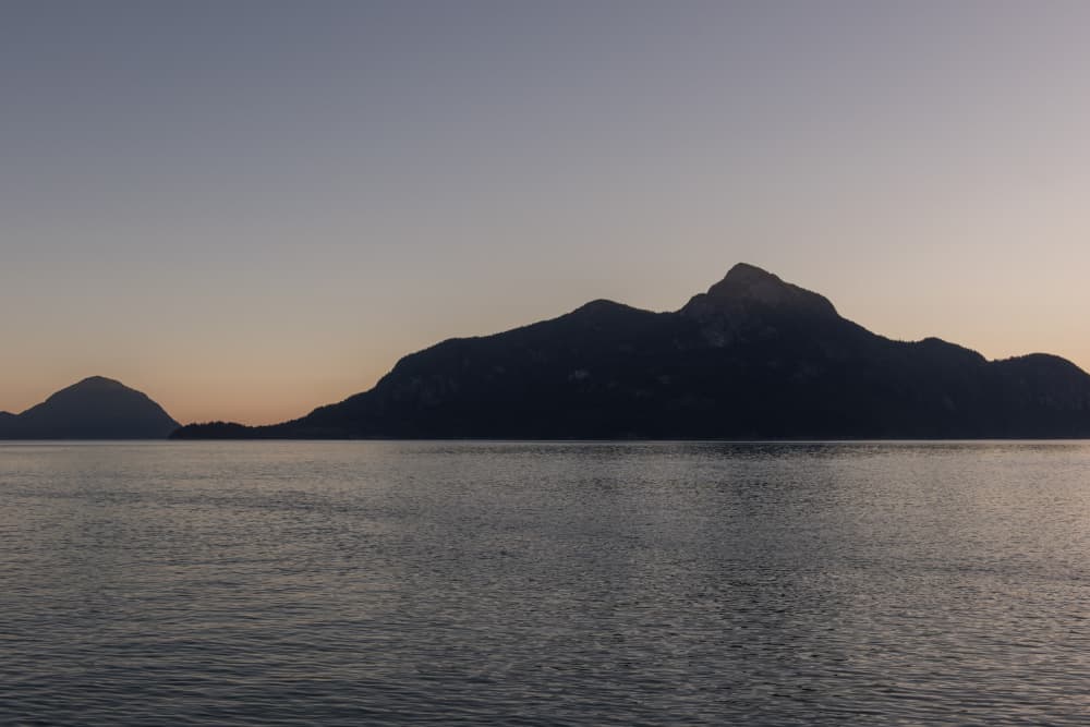 Serene Mountain Sunset by Lynann Colligan — canvas wall art
