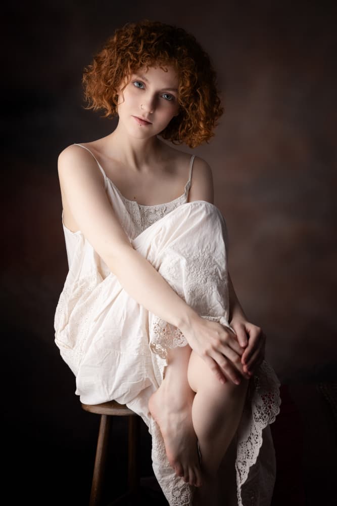 Red Haired Serenity by Jan Slotboom — canvas wall art
