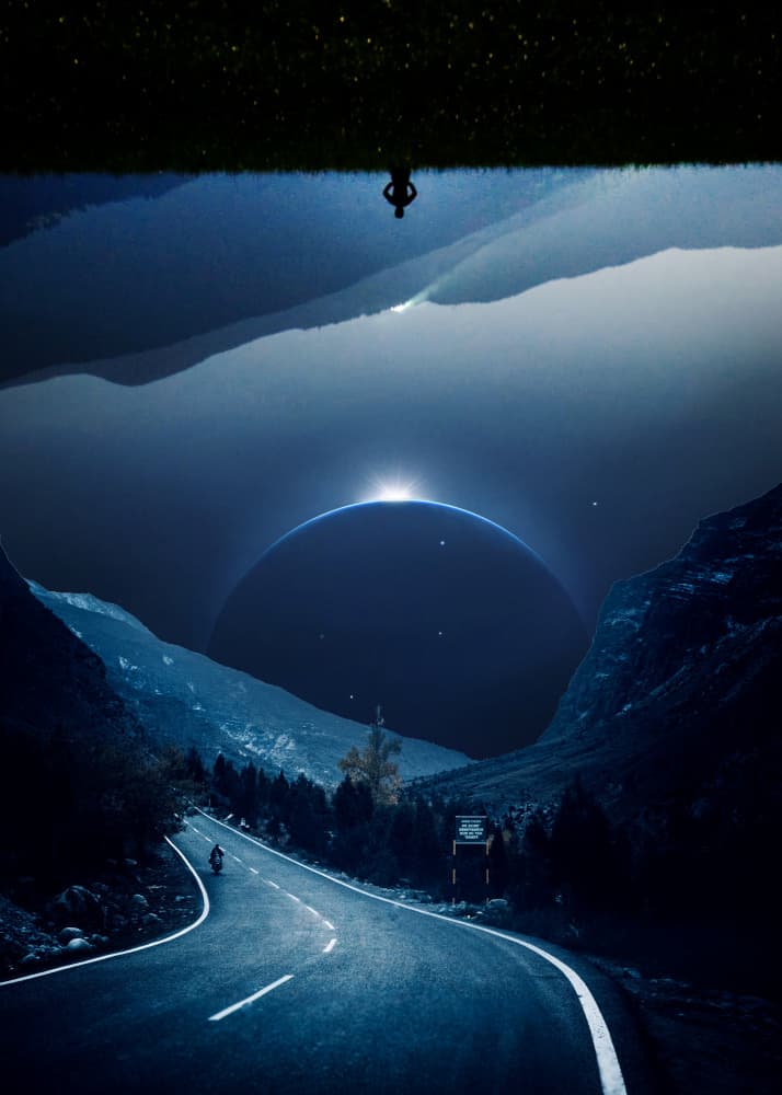 Surreal Night Journey by Ariz Rab — canvas wall art