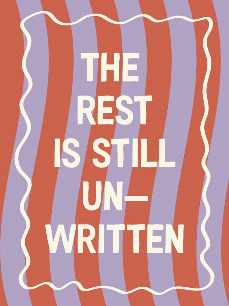 The Rest Unwritten Quote by Frankie Kerr-Dineen — canvas wall art