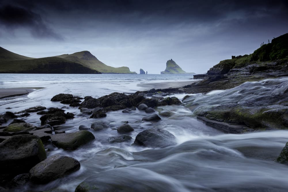 Dramatic Faroe Coast by Dennis Zhang — canvas wall art