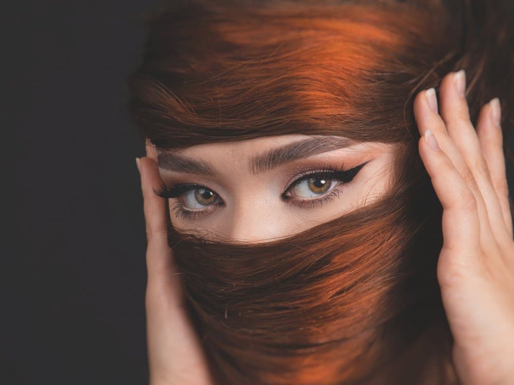 Fiery Hair Gaze by Mihai Bogdan R — canvas wall art