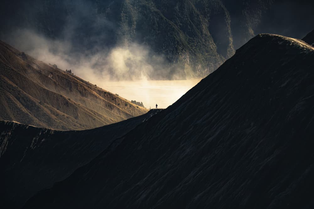 Misty Mountain Adventure by Marco Tagliarino — canvas wall art