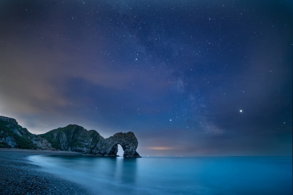 Milky Way Coastal Arch by Radojica Jevric fotorax — canvas wall art
