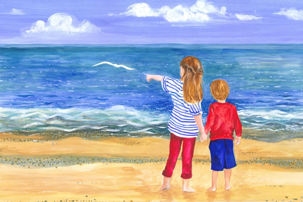 Look! The Wonderful Ocean by Isabelle Brent — canvas wall art