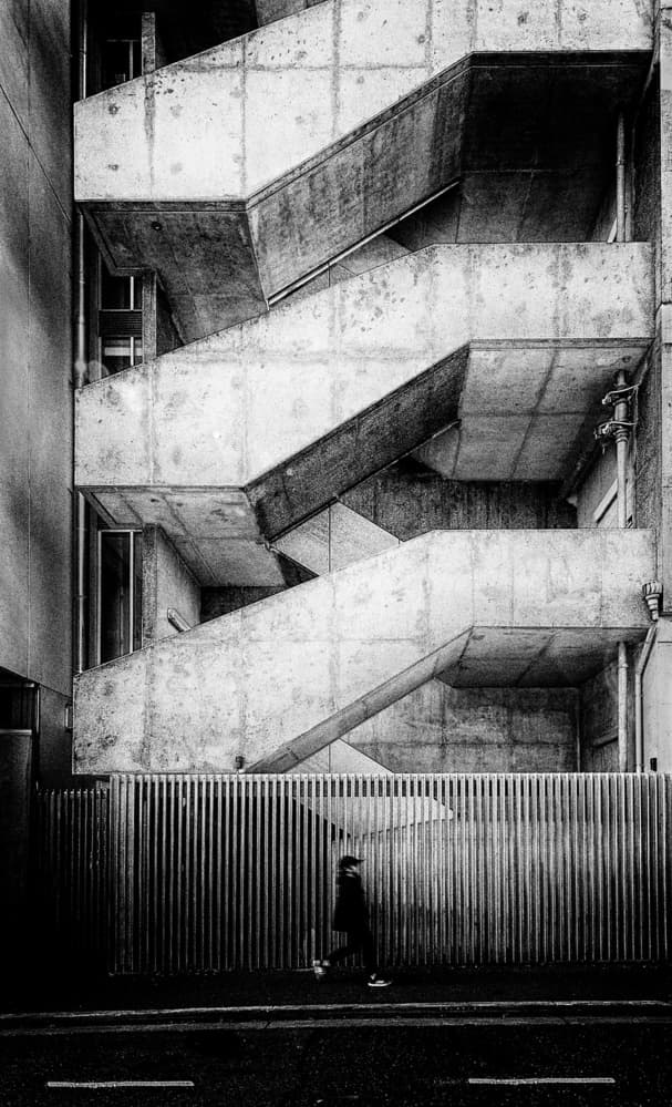 Brutalist Concrete Stairs by Wayne Pearson — canvas wall art