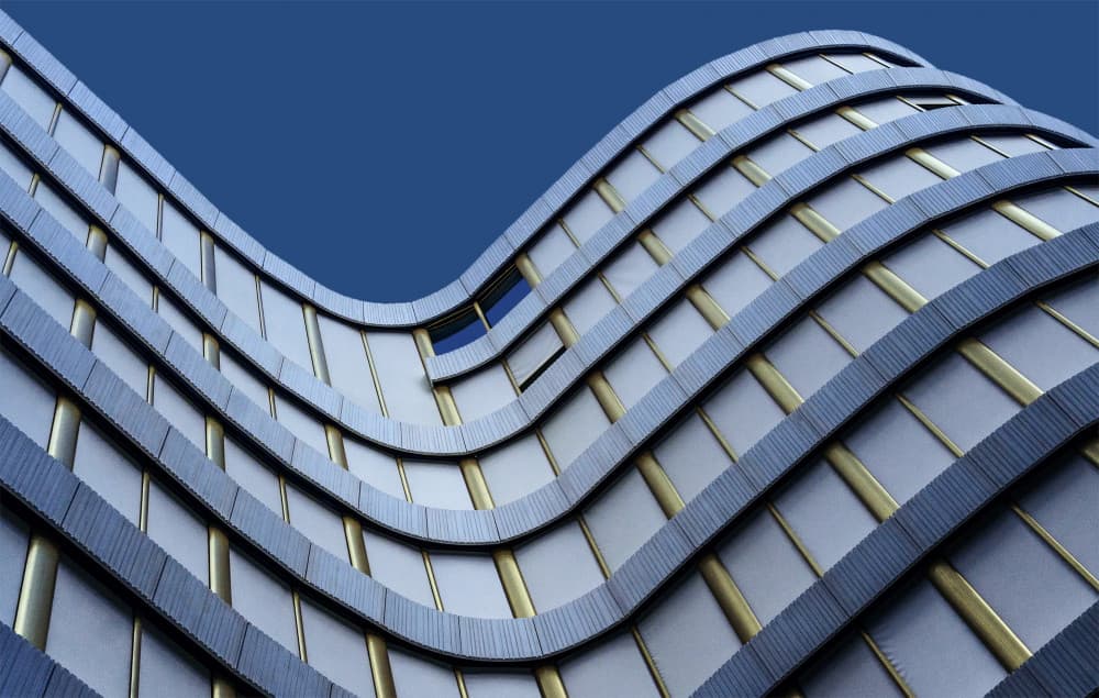 Wavy Modern Building by Jef Van den Houte — canvas wall art