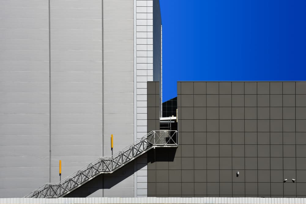 Modern Stairs Blue Sky by Arnon Orbach — canvas wall art
