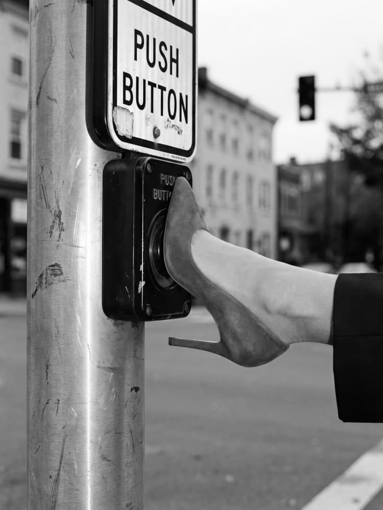 Elegant Street Button by Andreas Magnusson — canvas wall art