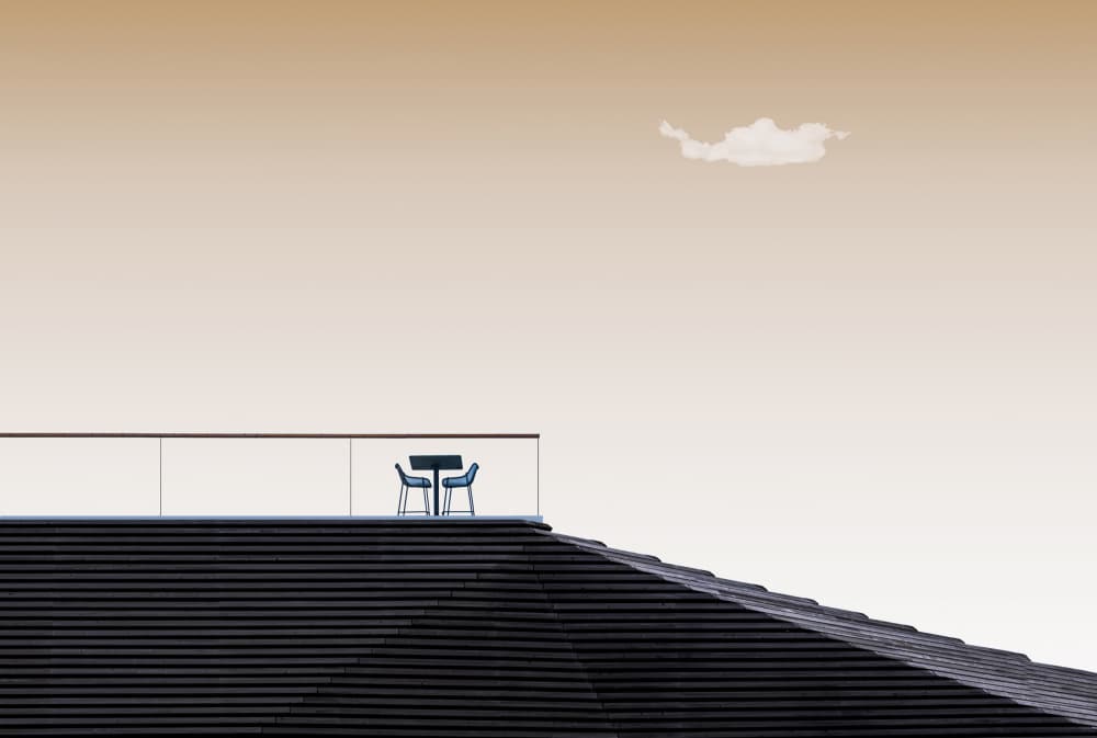 Minimal Rooftop Sky View by Rolf Endermann — canvas wall art