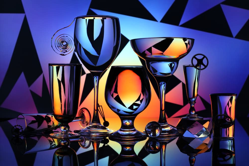 Colorful Glass Reflections by Victoria Glinka — canvas wall art
