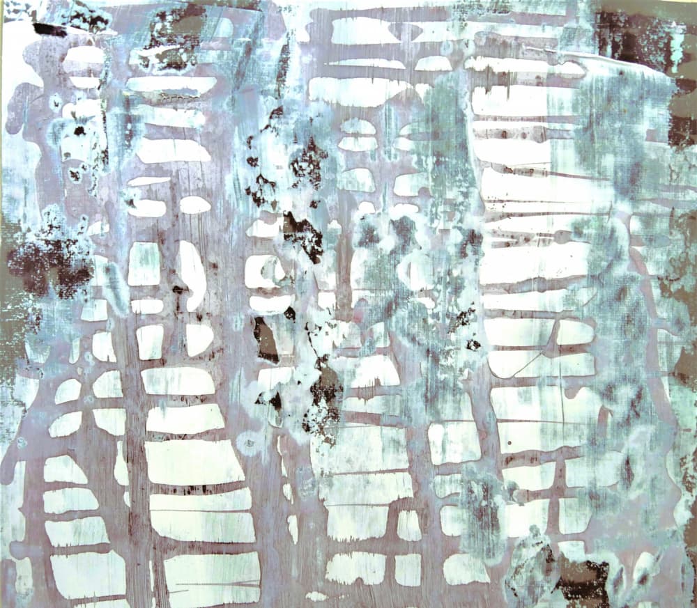 Distressed Urban Grid by Doris Schmitz — canvas wall art