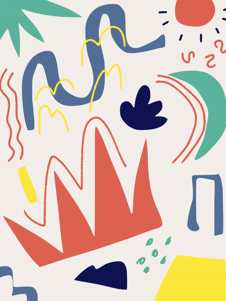Abstract Summer Play by Little Dean — canvas wall art