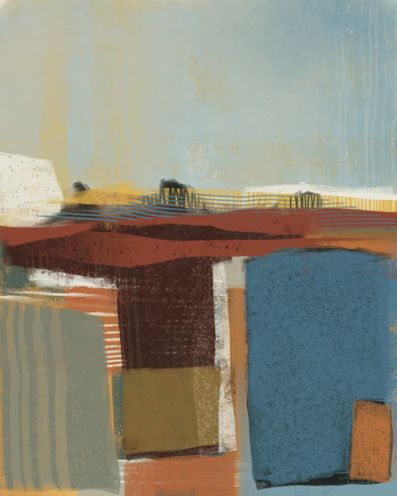 Abstract Field Landscape by MANSI SAXENA — canvas wall art
