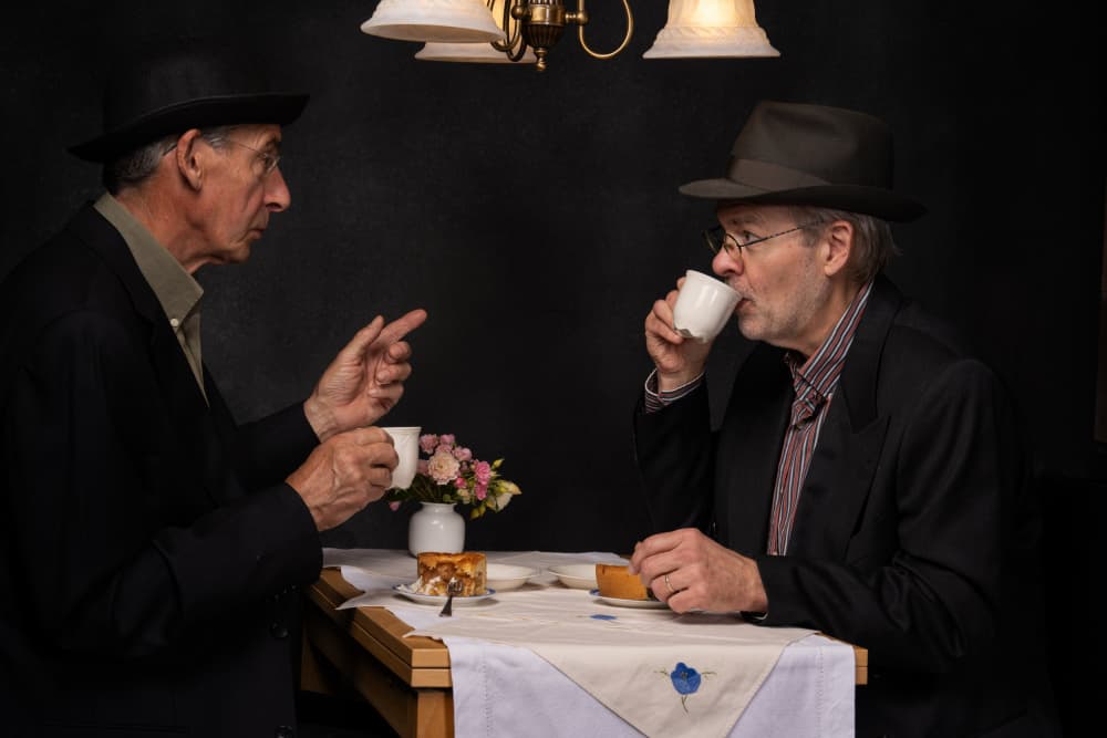 Vintage Coffee Conversation by Ineke Mighorst — canvas wall art