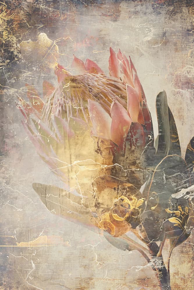 Vintage Protea Bloom by Rafal Kulik — canvas wall art