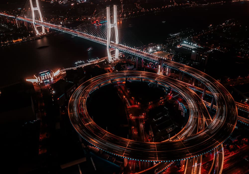 Vibrant City Night Lights by Carmine Chiriacò — canvas wall art