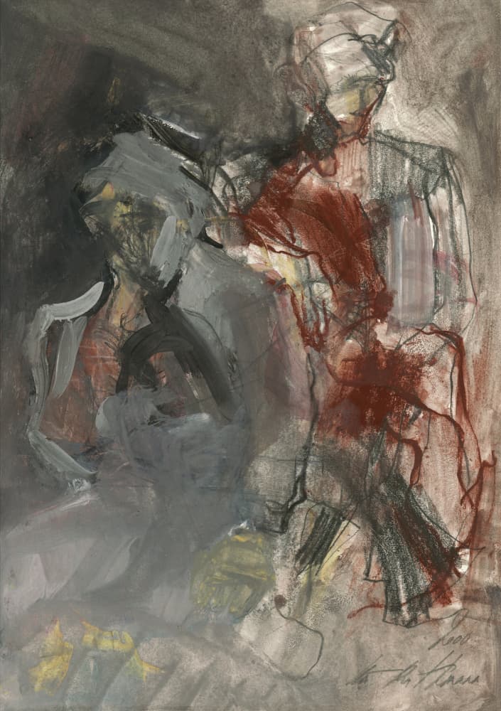 Expressive Red Figures by Ute Rathmann — canvas wall art
