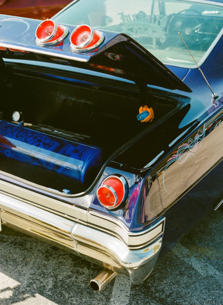 Blue Custom Lowrider by Bethany Young — canvas wall art