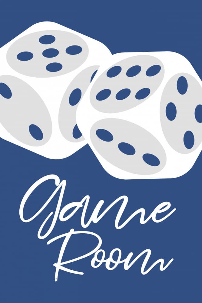 Game Room Dice by Martina — canvas wall art