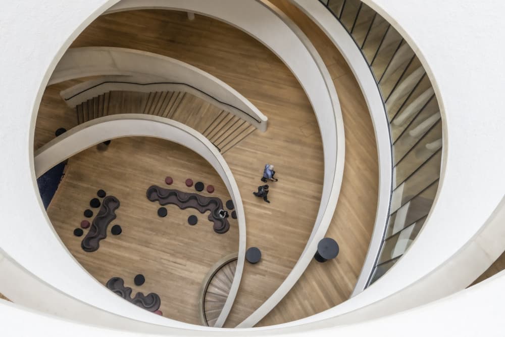 Winding Modern Interior by Linda Wride — canvas wall art