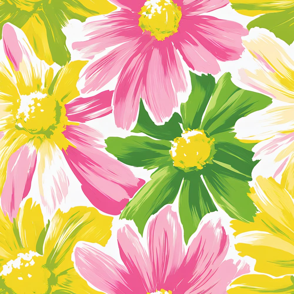 Vibrant Painted Flowers by Sergio García Ávila — canvas wall art