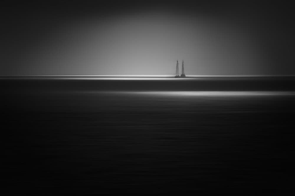 Minimal Ocean Towers by Greetje van Son — canvas wall art