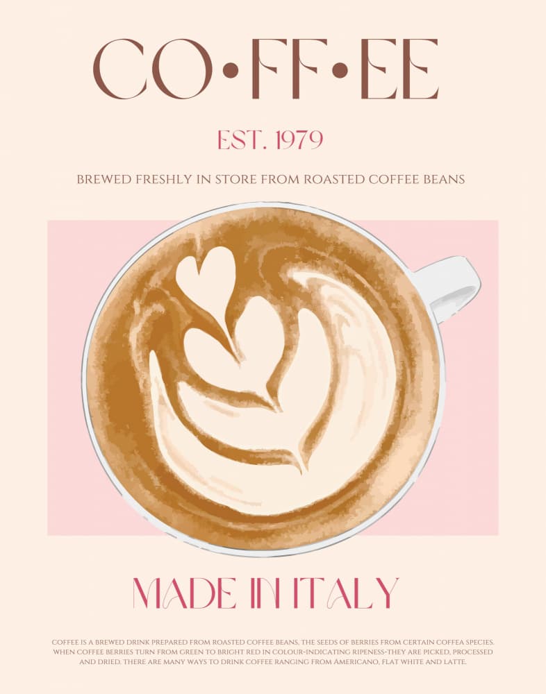Italian Coffee by Nazma Khokhar — canvas wall art