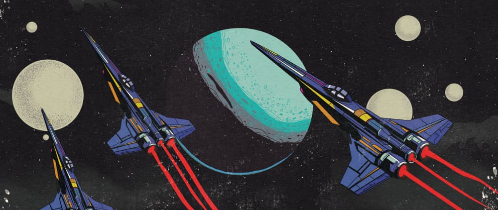 Cosmic Fleet Expedition by Nicholas — canvas wall art