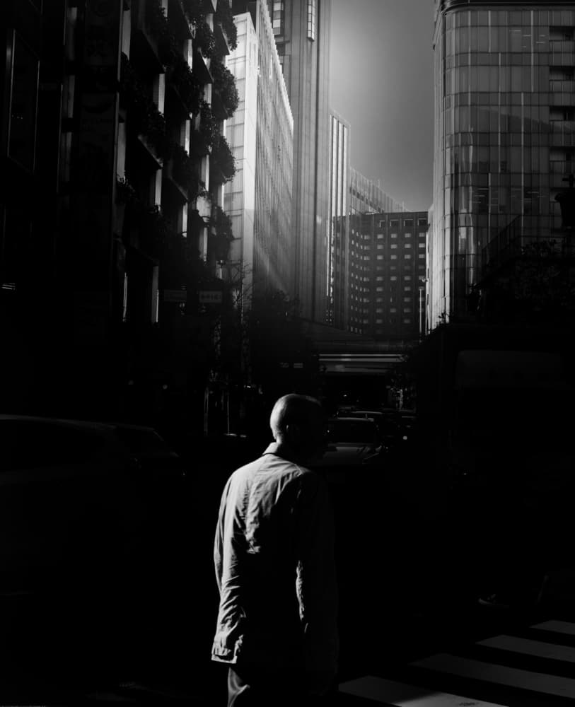 Solitary Man City Street by Yasuhiro Takachi — canvas wall art