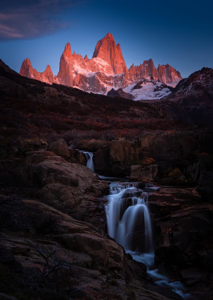 Majestic Mountain Waterfalls by Bing Li — canvas wall art