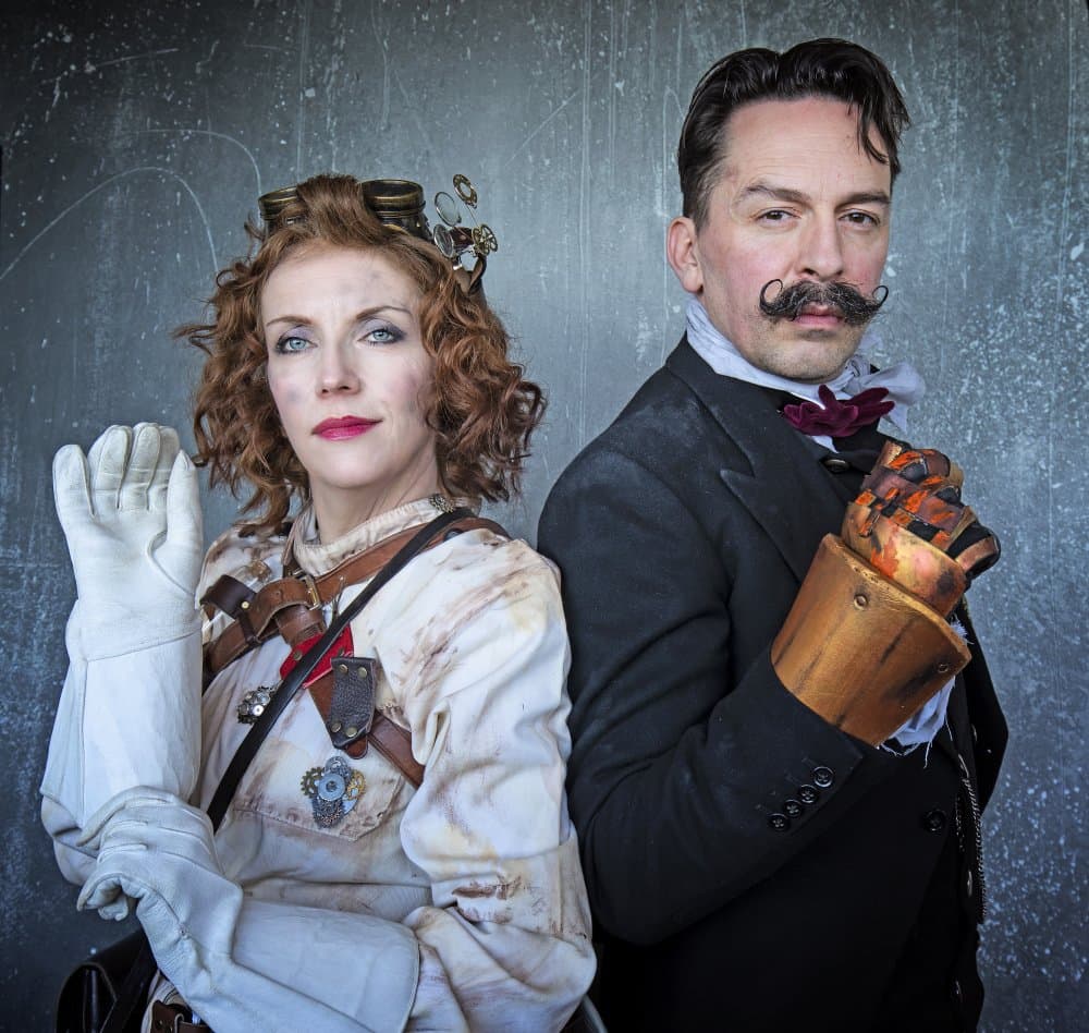 Steampunk Couple Portrait by Daniel Springgay — canvas wall art