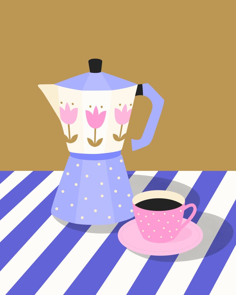 Moka Pot Morning by Artprink — canvas wall art