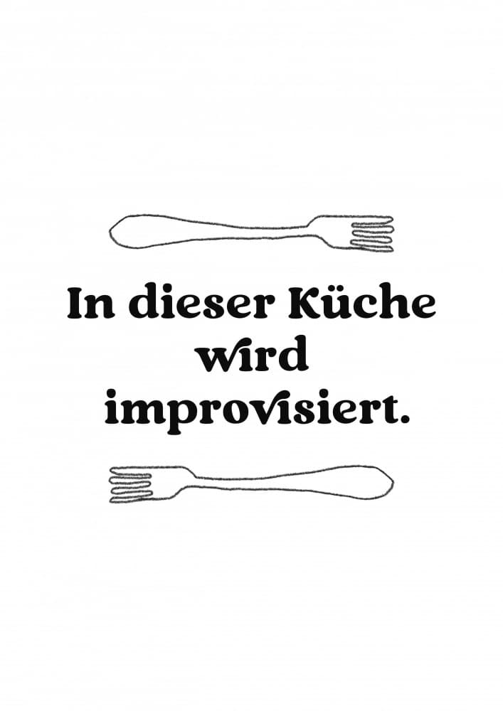 Indieserküchewirdimprovisiert by Treechild — canvas wall art