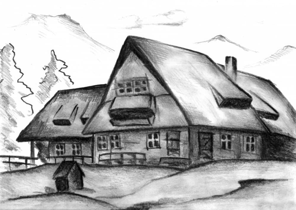 Snowy Mountain Retreat by Kulik — canvas wall art