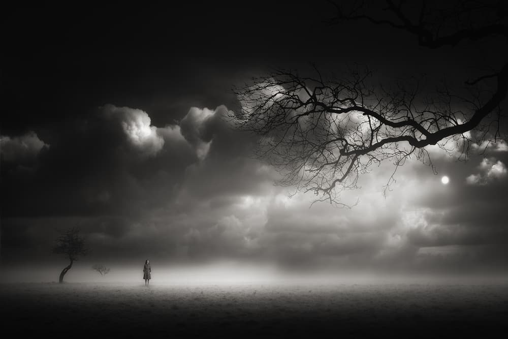 Solitary Figure Dark Mist by Martin Marcisovsky — canvas wall art