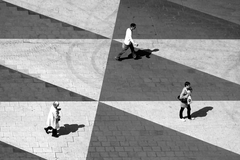 Urban Geometric Walk by Bror Johansson — canvas wall art