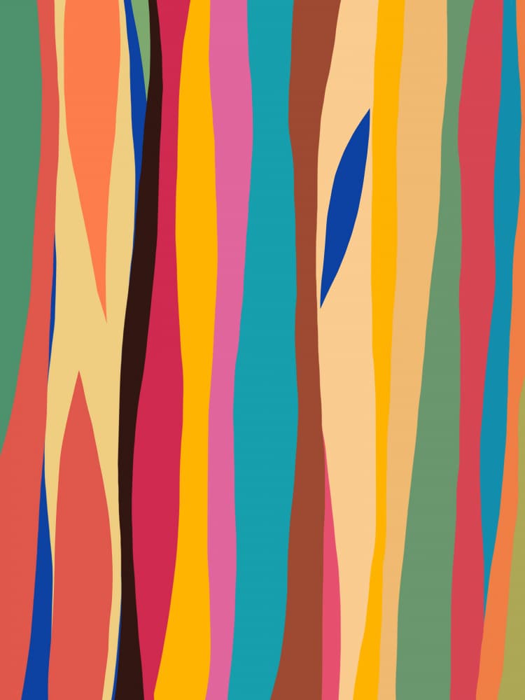 Vibrant Abstract Stripes by Little Dean — canvas wall art