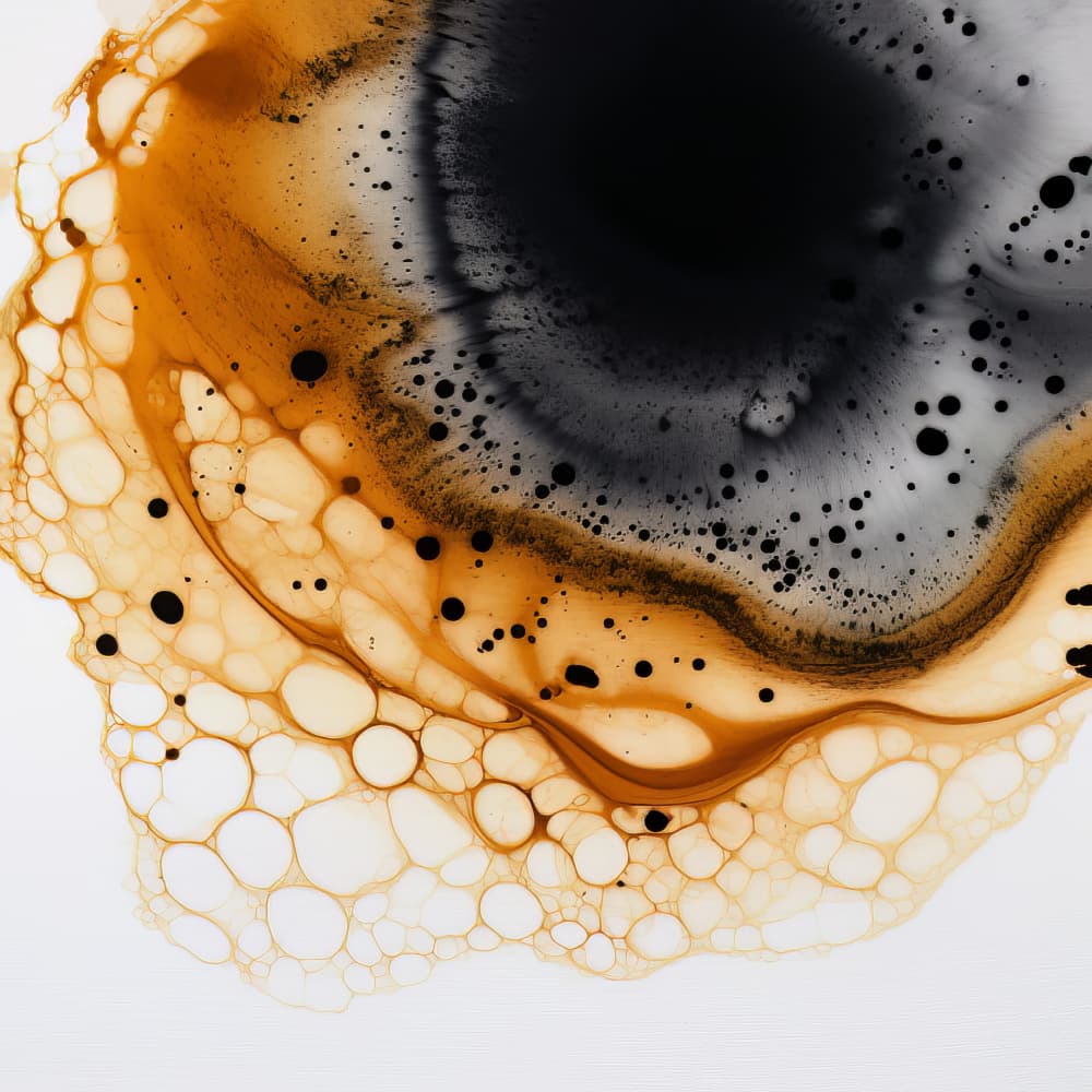 Abstract Black Gold Flow by Bilge Paksoylu — canvas wall art