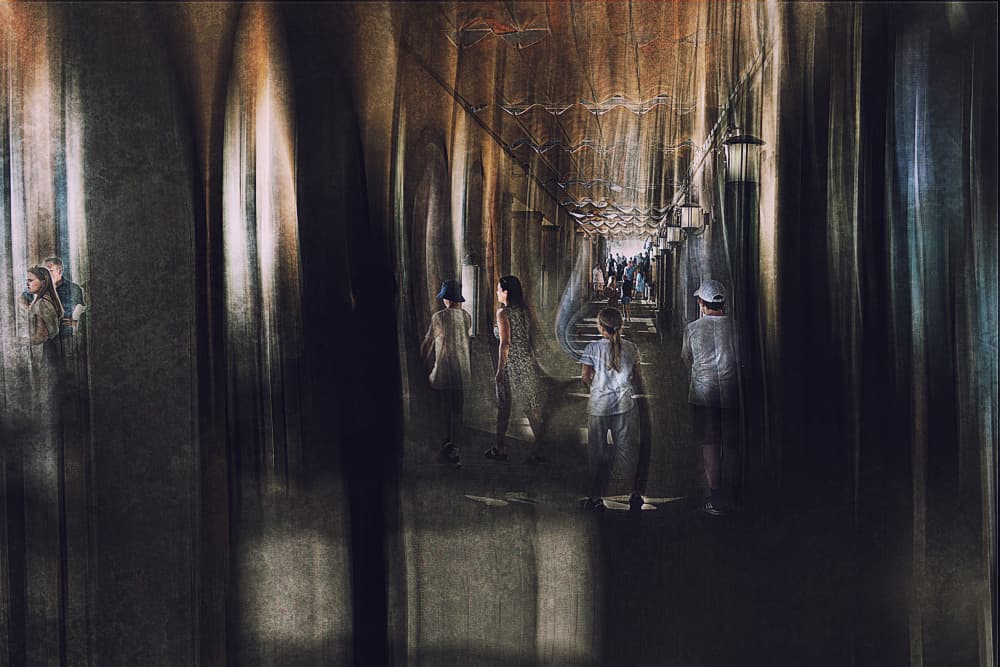 Dreamlike Passage Figures by Jan van der Linden — canvas wall art