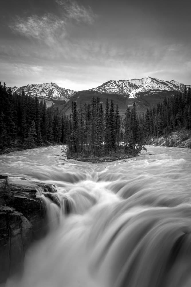 Majestic Mountain Waterfall by Christoph Schaarschmidt — canvas wall art