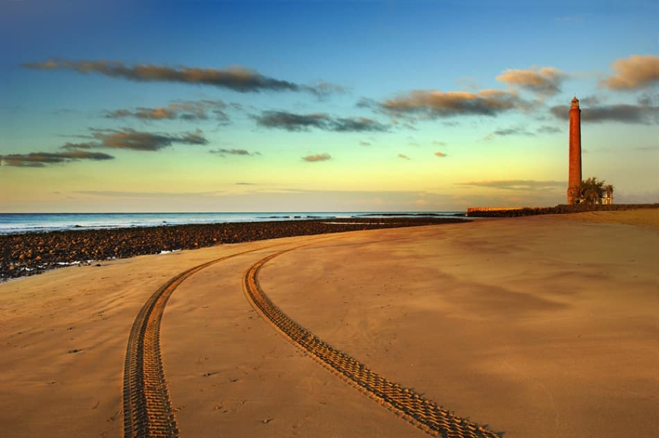 Lighthouse Beach Sunset by Jure Kravanja — canvas wall art