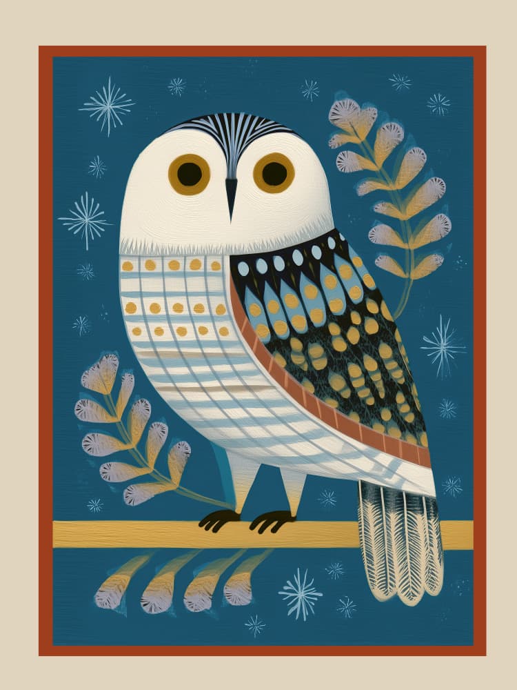Serene Winter Owl by City Art — canvas wall art