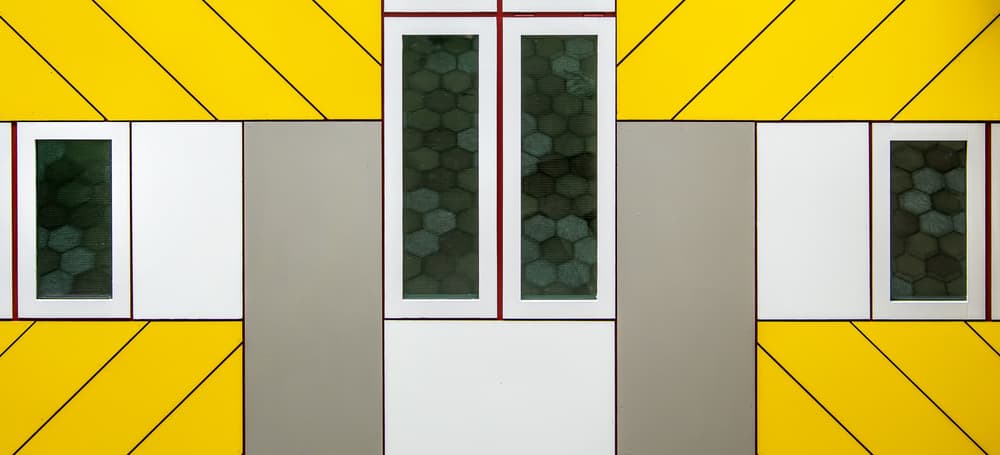Yellow Geometric Windows by Lus Joosten — canvas wall art