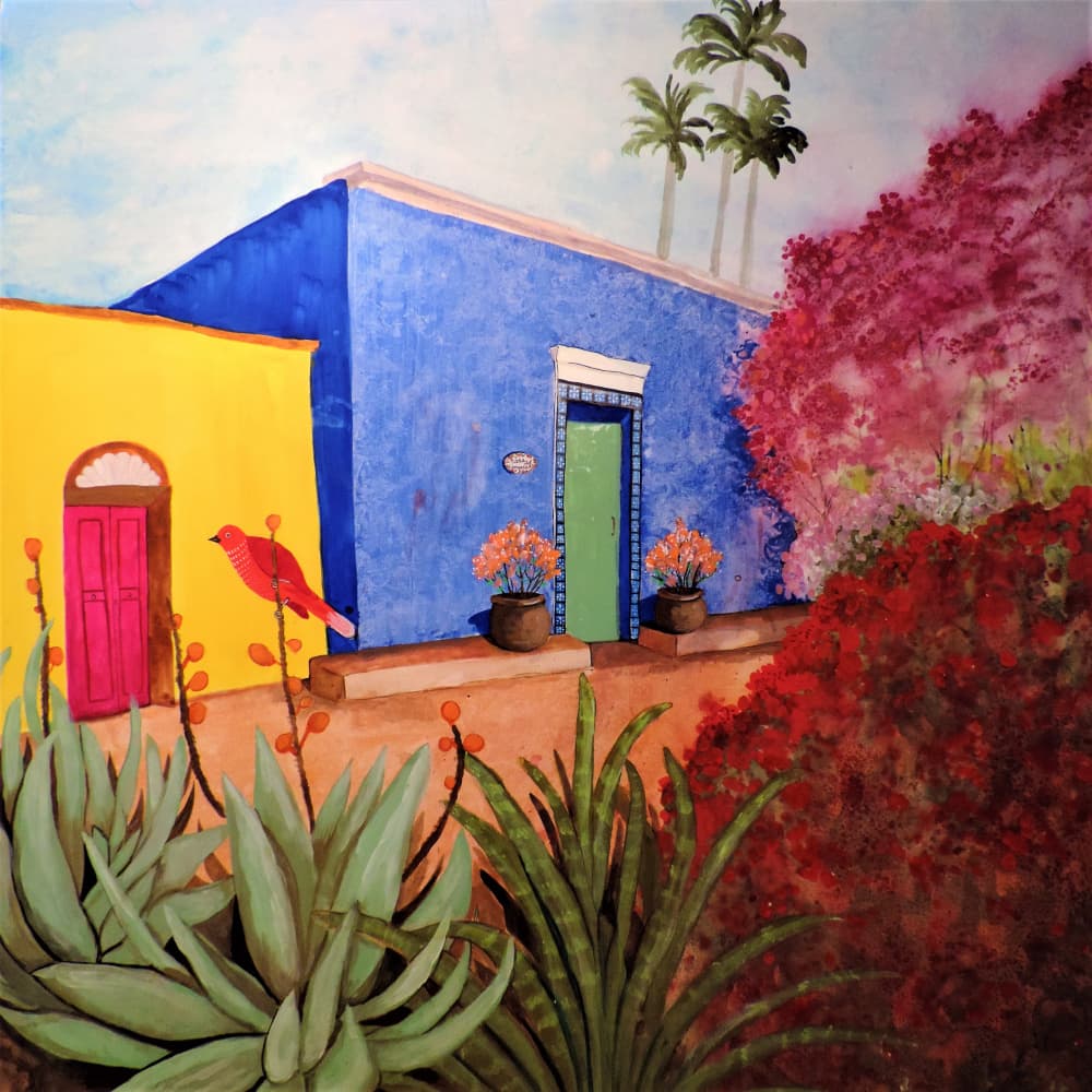 Vibrant Mexican Village by Sylvie Demers — canvas wall art