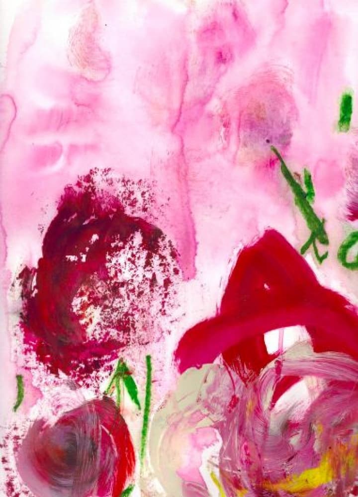 Expressive Pink Blooms by Deb Chaney — canvas wall art